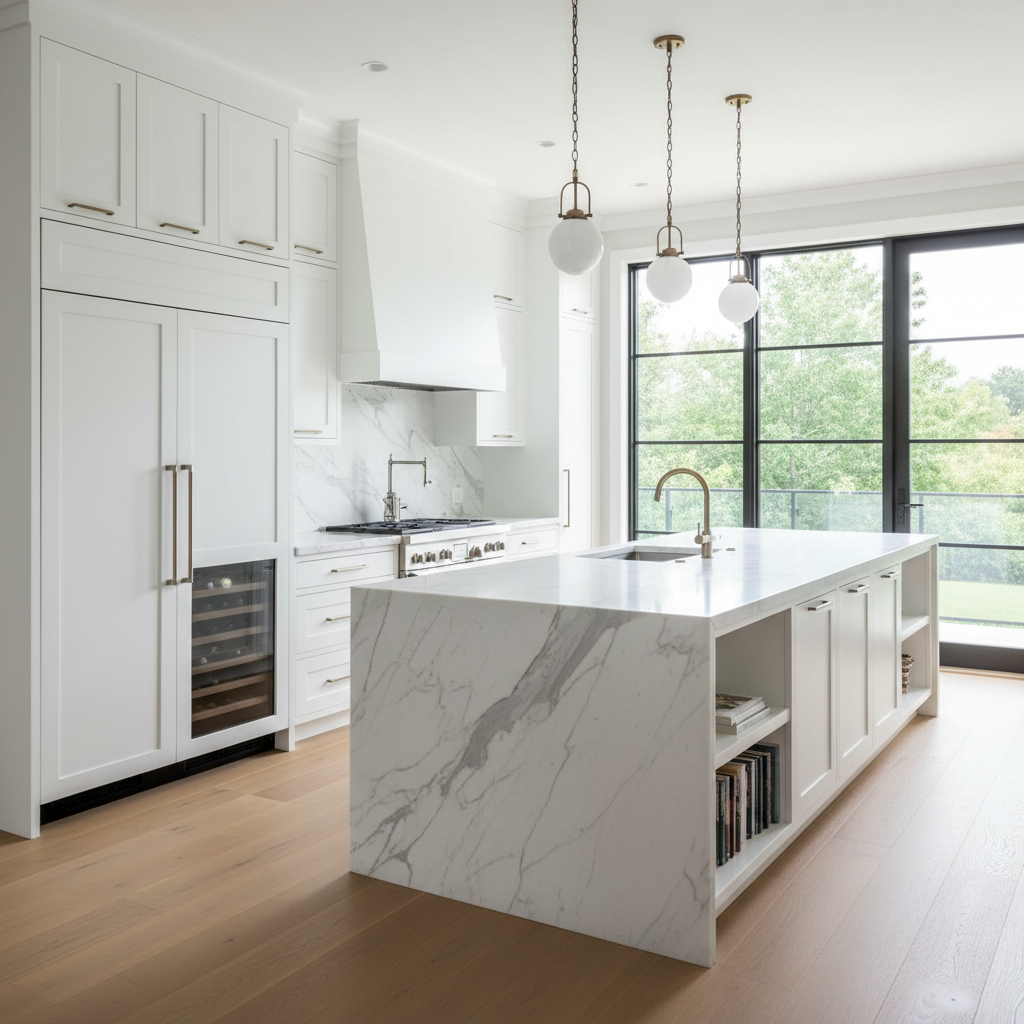 Luxury Manhattan Beach kitchen with Viking-style appliances