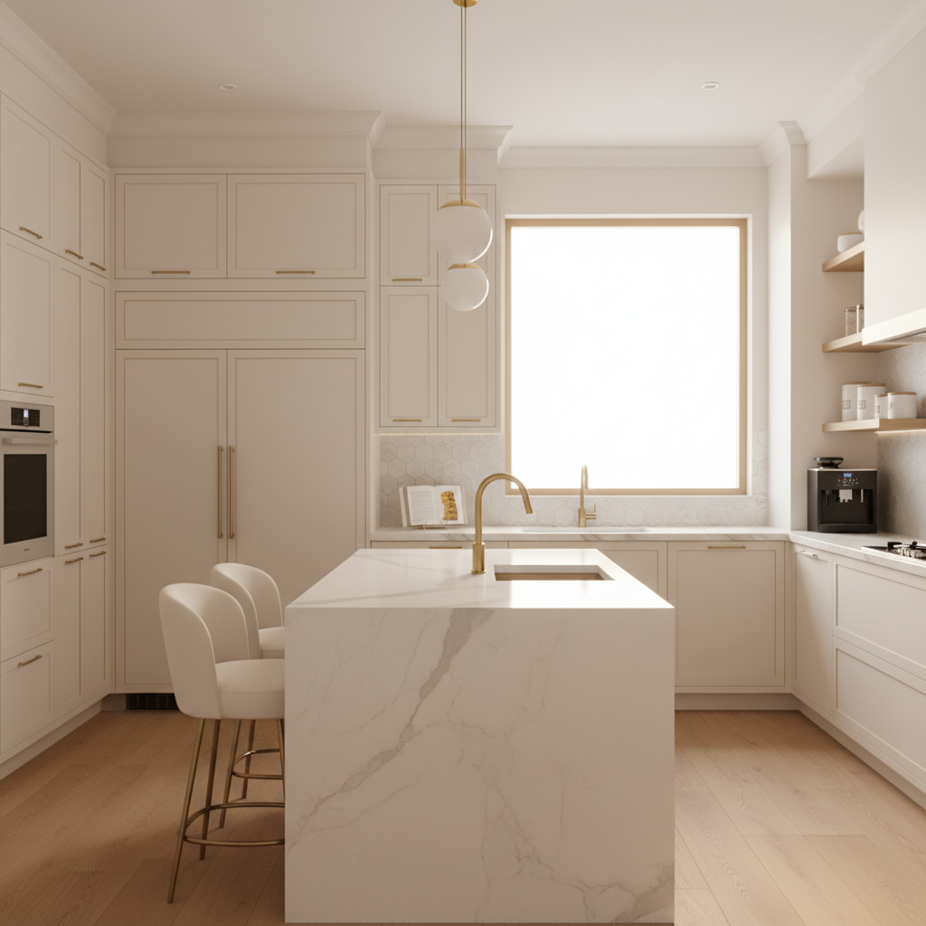 Organized luxury residential kitchen ready for appliance repair service